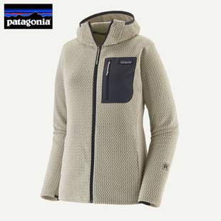 日本代购Patagonia巴塔哥尼亚女士R1抓绒衣户外运动保暖连帽衫