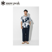 日本代购SnowPeak雪峰山脉本土手工印花T恤男女夏凉爽透气舒适