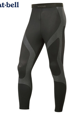 日本代购montbell男士Supportec Tights紧身裤吸汗速干防紫外线