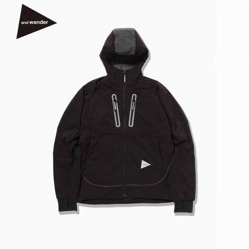 日本代购and wander24年户外休闲棉服alpha AIR hoodie保暖外套
