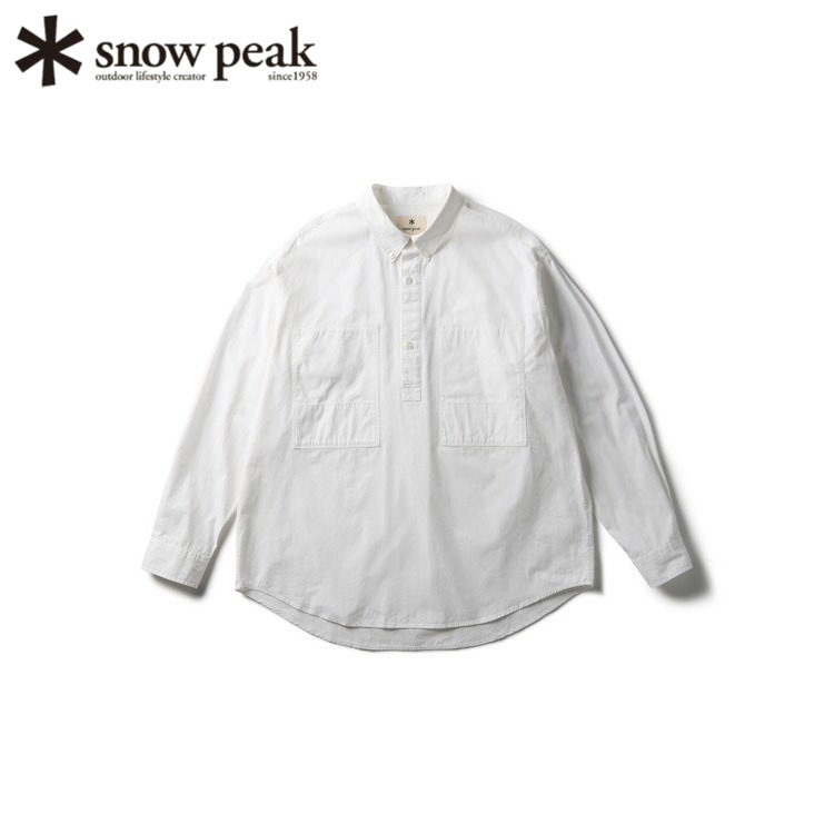 日本snowpeak雪峰女士长袖衬衫棉