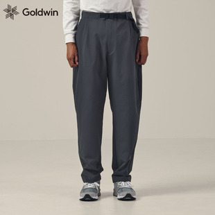 日本代购Goldwin锥形弹力裤男防水宽松One Tuck Tapered户外休闲
