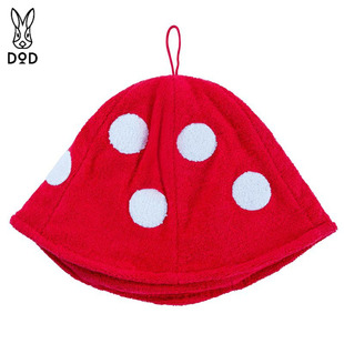 日本代购DOD兔子可爱蘑菇帽子户外桑拿帽棉毛巾帽2way露营24年新