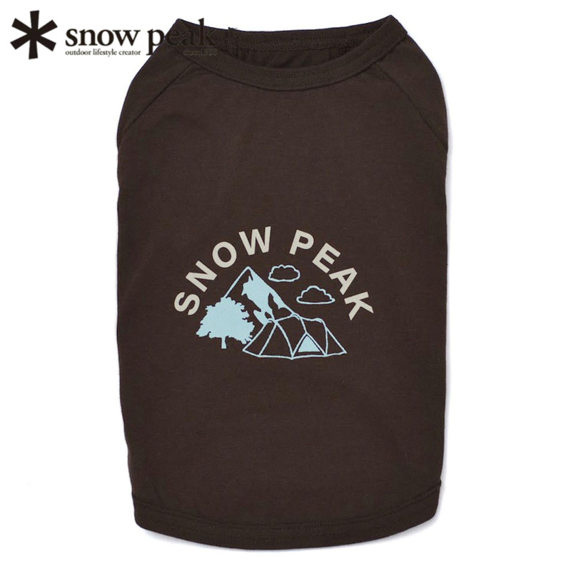 日本snowpeak雪峰狗狗印花T恤衫