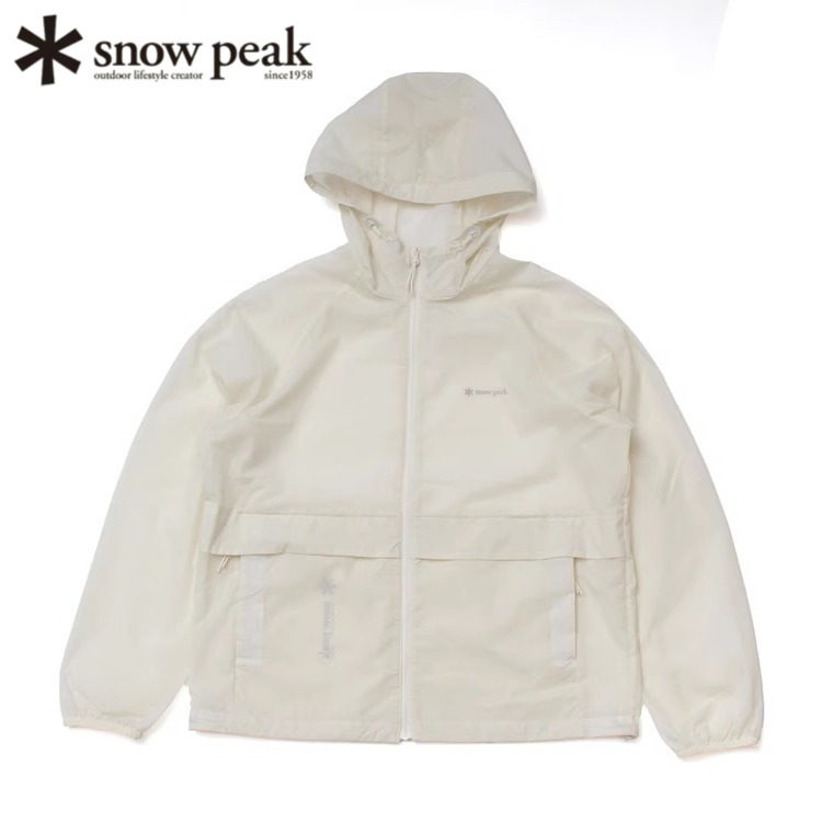 日本代购snowpeak雪峰女士户外轻量夹克外套连帽风衣防风防水2025