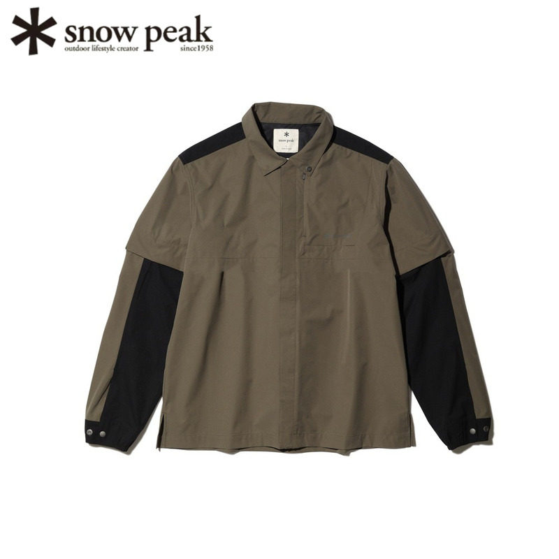 日本代购Snow Peak雪峰TONEDTROUT联名款速干衬衫户外可拆卸长袖
