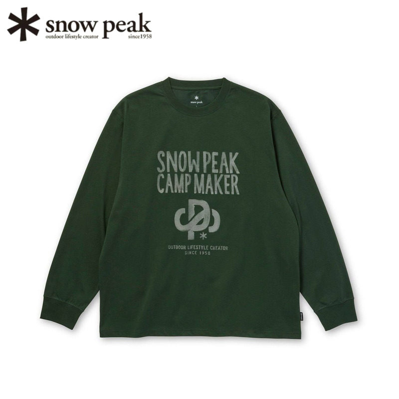 日本snowpeak雪峰宽松长袖T恤