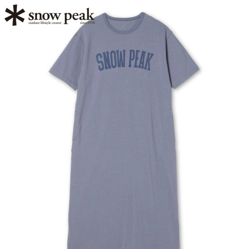 日本snowpeak雪峰logo短袖连衣裙