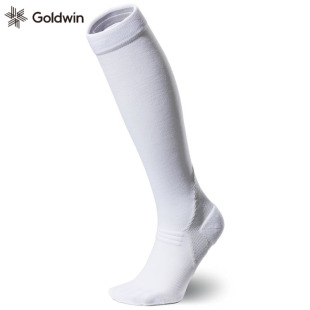 日本代购 C3fit运动健身小腿袜支撑压缩长袜 Goldwin弹力高筒袜男士