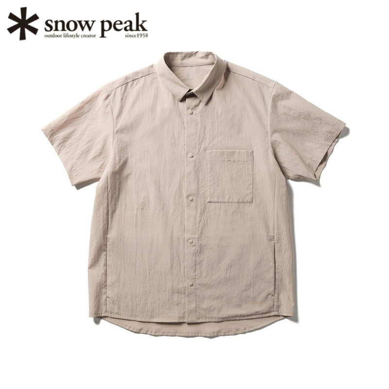 日本snowpeak雪峰速干短袖衬衫夏
