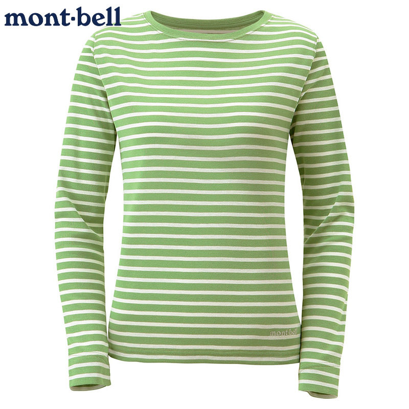mont·bell女士条纹长袖速干T恤
