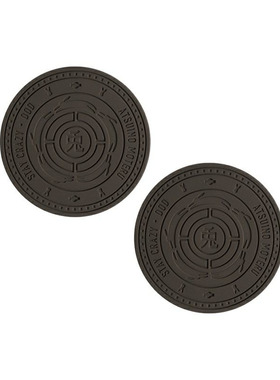 日本代购DOD兔子隔热杯垫手套硅胶便携户外露营2枚装多功能黑色圆