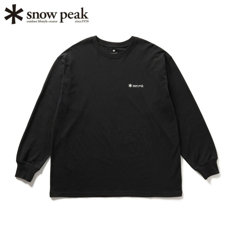 日本snowpeak雪峰logo长袖T恤衫