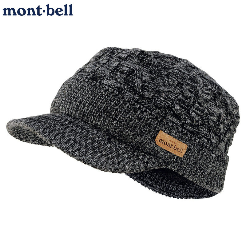 montbell冬季针织鸭舌帽户外保暖