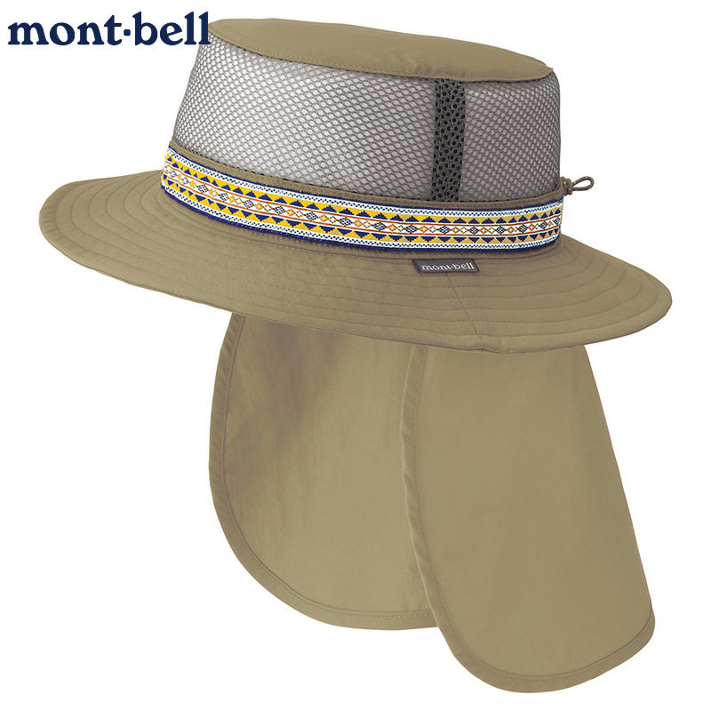 日本montbell可拆卸儿童遮阳帽