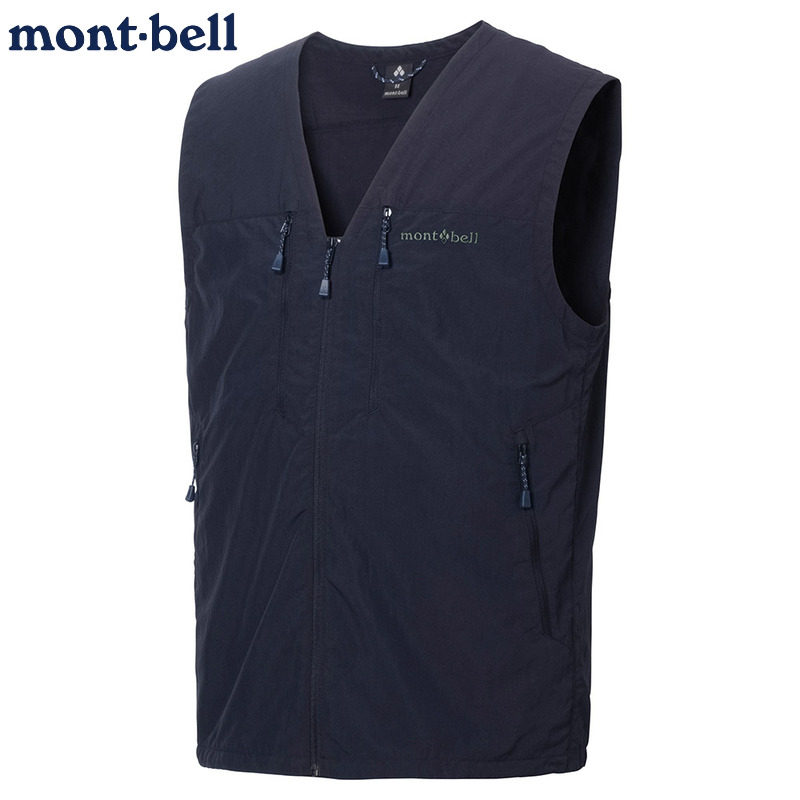 montbell男士徒步防风背心马甲