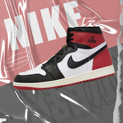 Jordan Air Jordan1HighOG黑脚趾舒适防滑高帮复古篮球鞋男款红色