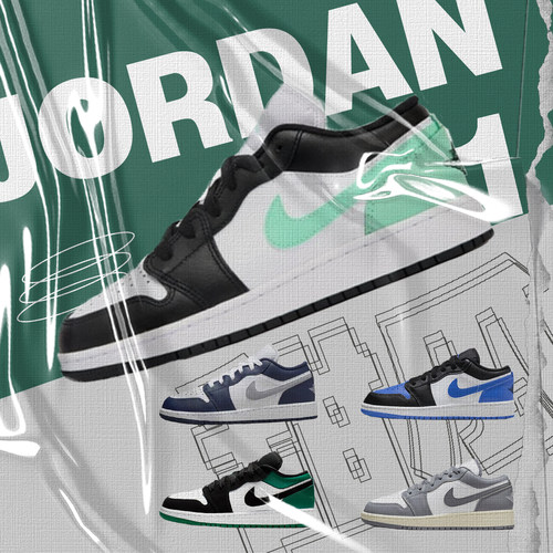 JordanAJ1黑绿脚趾复古篮球鞋