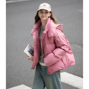 唐狮2026年秋冬款羽绒服女士女款外套女连帽短款羽绒服高级感减龄