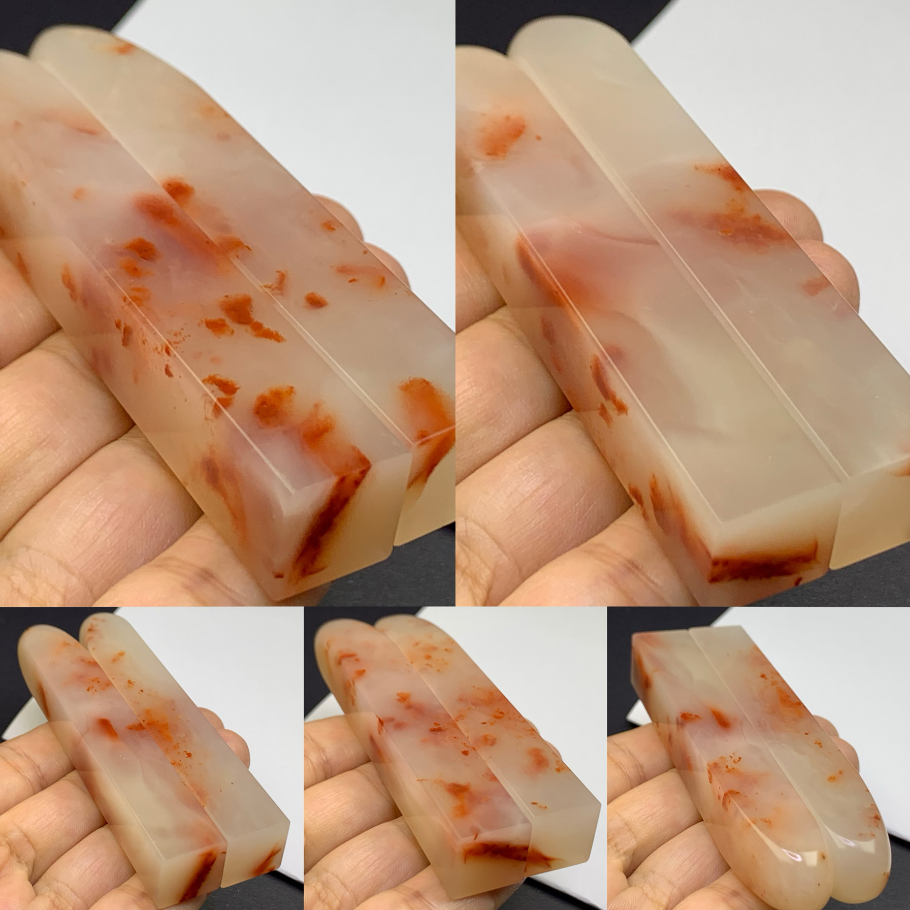 老挝石素章对章天然手工篆刻印章石料书法闲章一图一拍