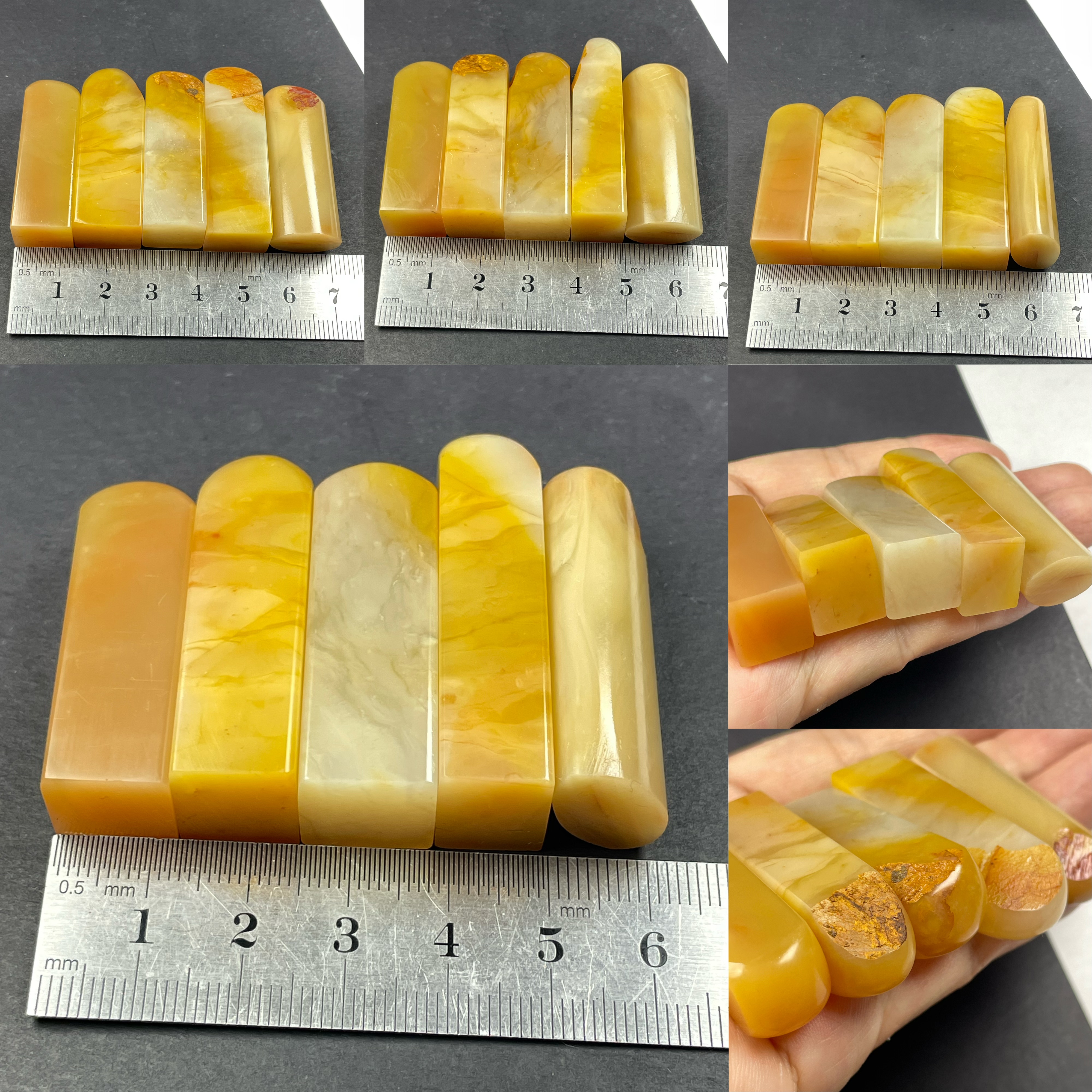 清仓老挝石小素章方章天然篆刻练习印章石料书法闲章一图一拍