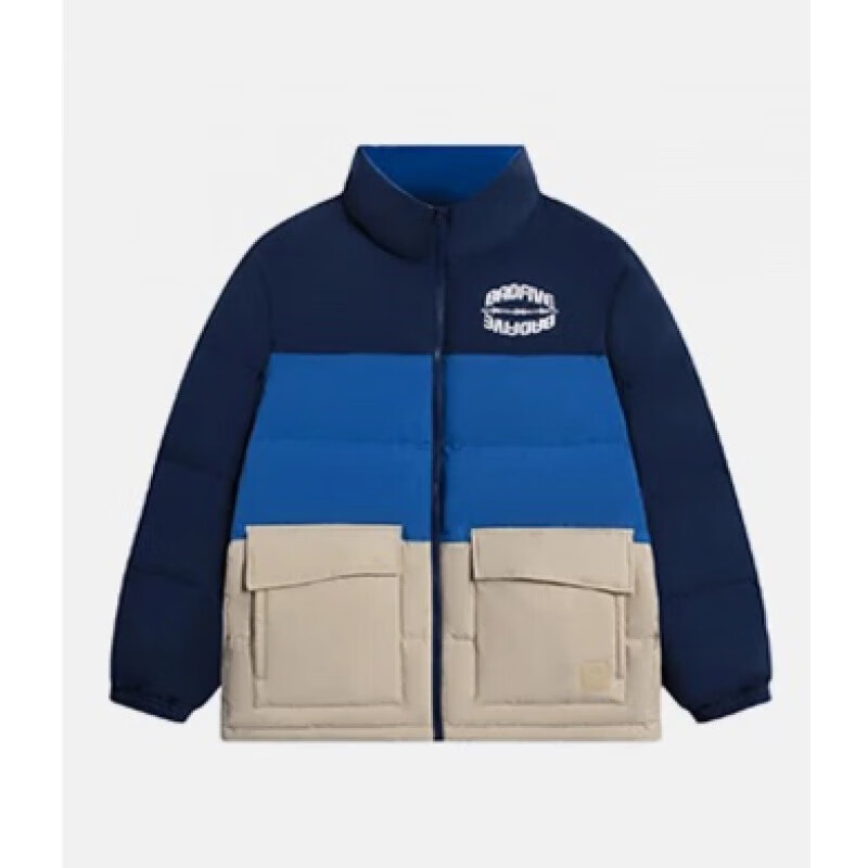 李宁冬季新款男反伍BADFIVE鸭绒保暖立领羽绒服AYMS111