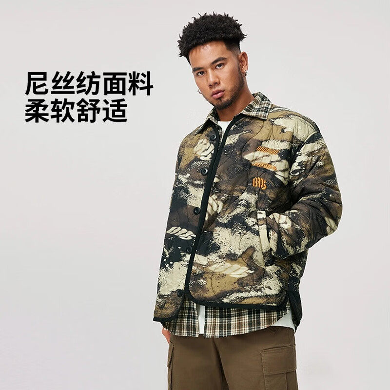 李宁反伍BADFIVE男子防泼水宽松短棉服AJMU085