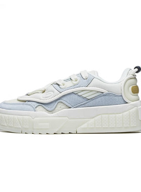 李宁男鞋大白联名系列001UNBLOCK大白2025新款反光休闲鞋AGCT091