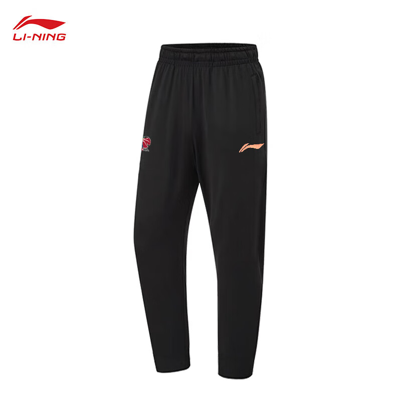 李宁CBA篮球运动裤长裤男2025冬季针织长裤收口AKLU535