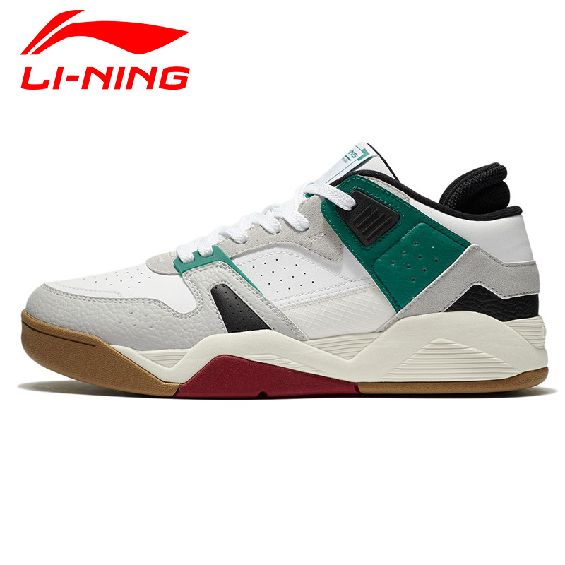 李宁篮球文化鞋2025冬新款低帮板鞋舒适复古经典男运动鞋AGBS031