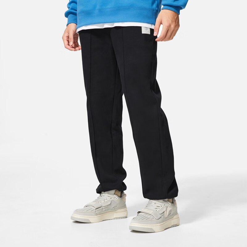 李宁暖绒卫裤男2024反伍BADFIVE物极必反冬季加绒运动裤男AKLSB91