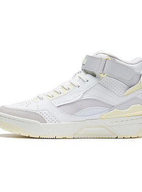 李宁RSR 101板鞋女鞋新款轻量高回弹中帮复古篮球运动鞋ABCS086