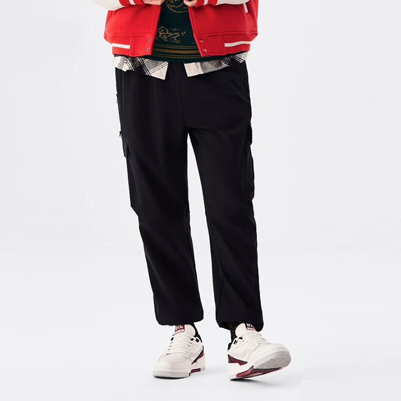 李宁日进斗金男裤2025兔年卫裤男加绒裤子新年本命年运动长裤AYKT