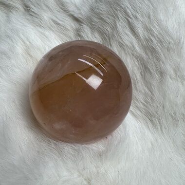 特价 粉胶花水晶球61.61mm