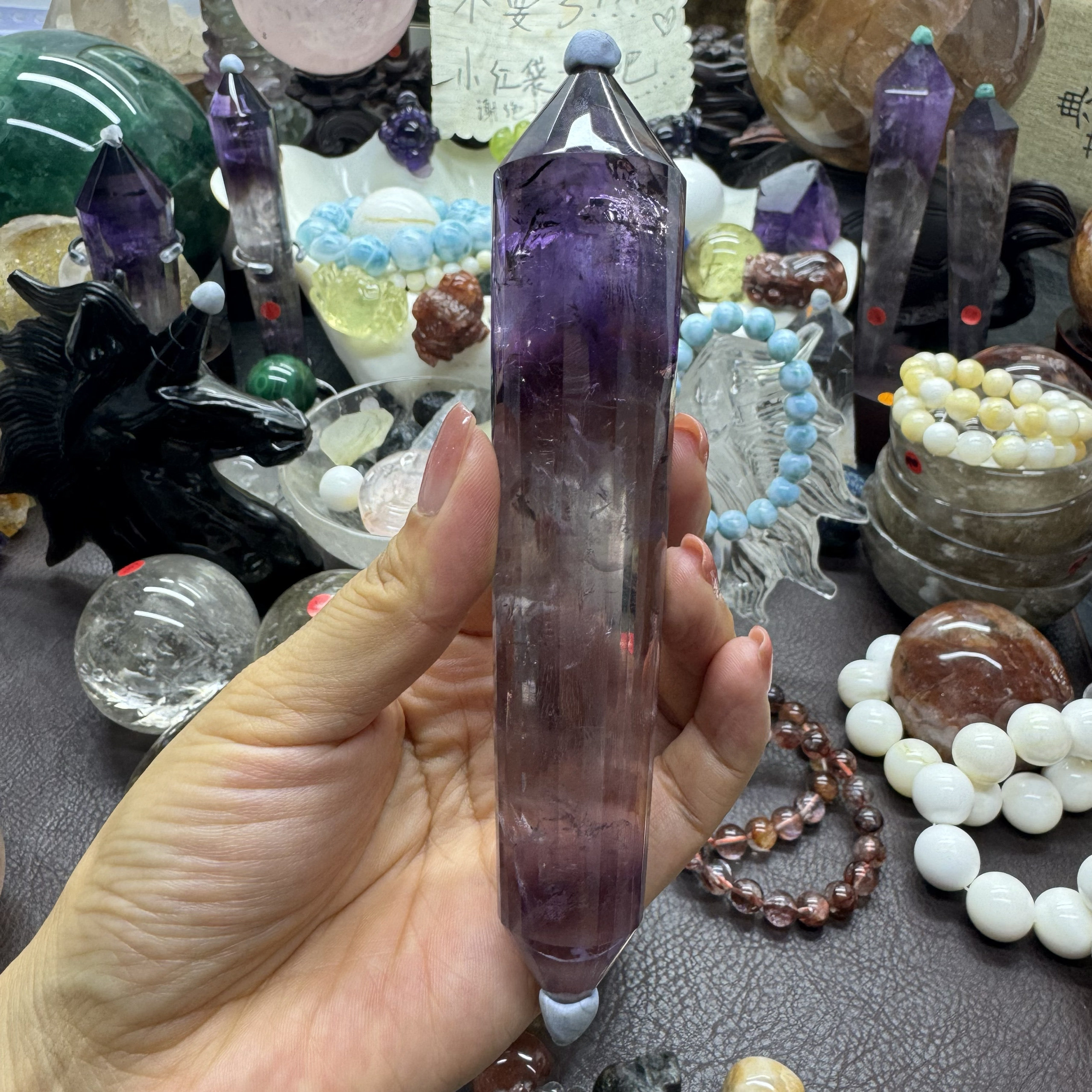 纯天然冰体乌拉圭紫水晶24切面奇石