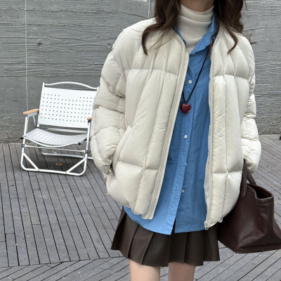 聚酯纤维常规圆领羽绒服时尚保暖