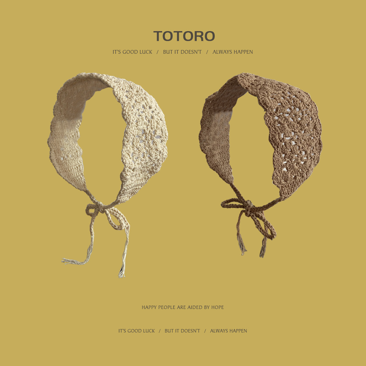 春夏ins风手工勾花发带甜美可爱装饰头巾儿童萌韩版网红纯色发饰