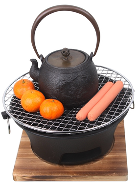 家用铸铁碳火炉庭院烤肉围炉煮茶