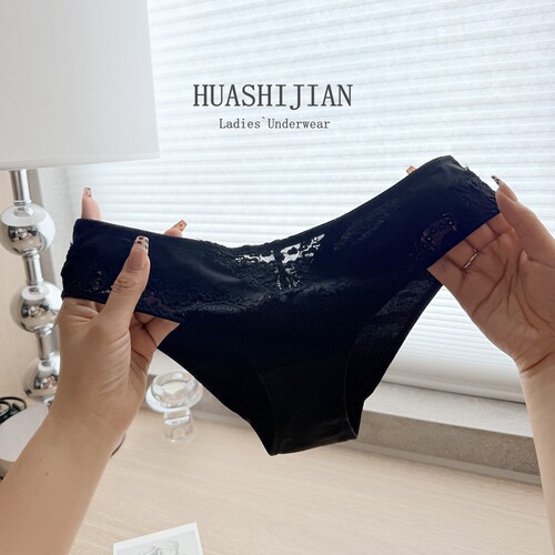 法式蕾丝低腰纯棉透气女生三角裤