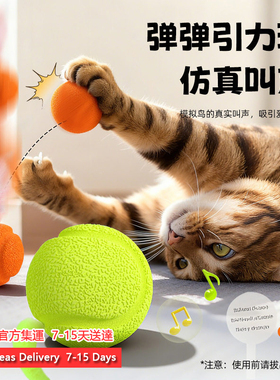 宠物球引力弹叫球猫咪玩具自嗨神器宠物磨牙逗猫棒马来西亚直邮
