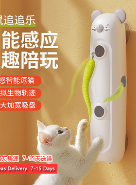 逗猫电动老鼠追追乐老鼠自动逗猫棒猫玩具自嗨解闷神器海外集运