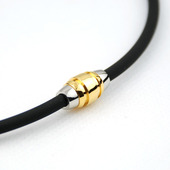 钛项圈运动磁疗防辐射防颈椎项链硅胶女款 抗疲劳 负离子能量男士