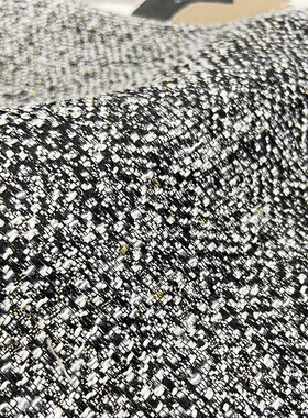 复古棉麻 粗布纹 窗帘 带钻闪金点 黑灰色布艺 客厅卧室书房 F1