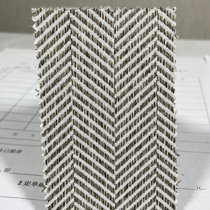 立体人字纹 鱼骨纹 无缝墙布 3D设计感棉麻肌理客厅酒店展厅 K21