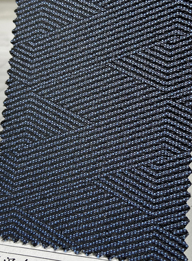 京三木 藏蓝色奶茶色无缝墙布 暗纹几何男孩房 卧室书房星级酒店