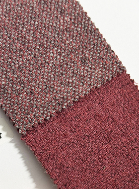 羊毛感棉麻 无缝墙布 中式法式红粉紫色 家装星级酒店硬包布 J97