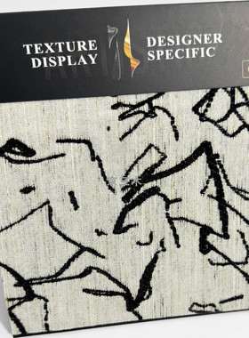 抽象线条几何 无缝墙布 黑米灰紫色 酒店客厅柜门软硬包扪布 C5