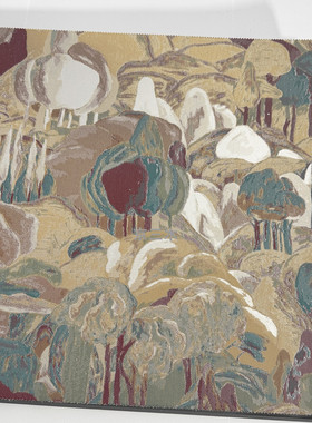 抽象山水 无缝墙布 中式敦煌金绿红色 客厅卧室酒店背景硬包 F131