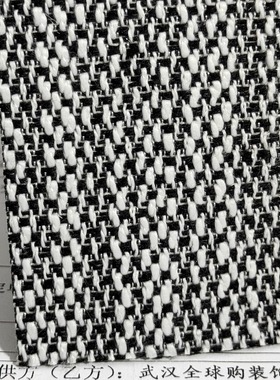 粗麻布含棉 床头软硬包 黑白色家具沙发布抱枕 酒店 柜门扪布 Q13