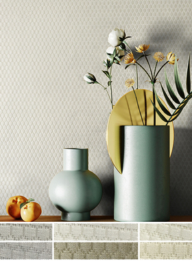 京三木 酒杯几何无缝墙布 暗纹立体香槟金柔肤黄色卧室影音室B51